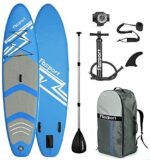 FBSPORT 10.6' Premium Inflatable Stand Up Paddle Board, Yoga Board with Durable SUP Accessories & Carry Bag.Wide Stance, Surf Control, Non-Slip Deck, Leash, Paddle and Pump for Youth & Adult