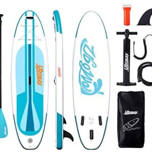 Inflatable Paddle Boards Stand Up: 10/11 feet SUP with Adjustable Paddle Backpack Pump Leash Fin Youth Adults Standup Paddleboard