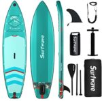 Surfwave Stand UP Paddle Board, 10'8'‘ Inflatable SUP Board W/Backpack, Camera Mount, 5L Waterproof Bag, Leash, Paddle, Pump, 5MIN Fast Inflate, Ideal for Beginners & Expects, Fresh or Salt Water