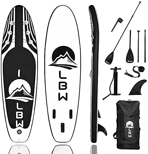 LBW Inflatable Stand Up Paddle Board with Premium SUP Equipment & Giant  Backpack，Non-Slip Deck，Detachable Paddle，Hand Pump，Leash Leg，Backside Fin -  Paddle Board Costco