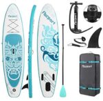 FBSPORT 10'/10.6'/11' Premium Inflatable Stand Up Paddle Board, Yoga Board with Durable SUP Accessories & Carry Bag.Wide Stance, Surf Control, Non-Slip Deck, Leash, Paddle and Pump for Youth & Adult