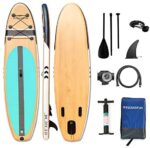 WelandFun Inflatable Stand Up Paddle Board 6 inchs Thick with Premium SUP Accessories Carry Bag, Surf Control, Non-Slip Deck, Leash, Paddle and Pump