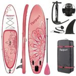 FBSPORT 10'/10.6'/11' Premium Inflatable Stand Up Paddle Board, Yoga Board with Durable SUP Accessories & Carry Bag.Wide Stance, Surf Control, Non-Slip Deck, Leash, Paddle and Pump for Youth & Adult