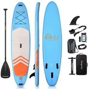 Soopotay Inflatable SUP Stand Up Paddle Board, Inflatable SUP Board, iSUP 11' x 32'' x 6''