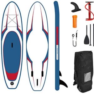 Airgymfactory DCS Inflatable Stand Up Paddle Board Premium SUP Accessories & Adjustable Paddle， Double Action Bravo Pump，Non-Slip Deck，Waterproof Bag and Leash | Standing Boat for Youth & Adult