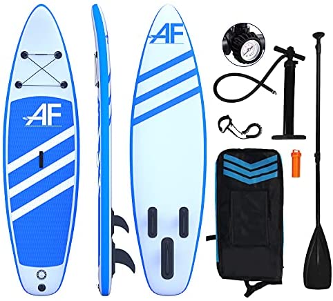 Blue 6 with Non-Slip Deck Inches Sup ALIFUN Paddle Surf Stand Board Paddle Blue Board Thickness Sub | Inflatable Ability Costco 10ft Up Sport Boards Board -